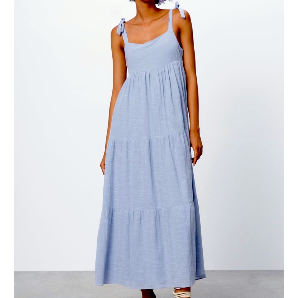 Zara tiered cotton dress